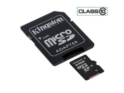 Други Карти памети Карта памет KINGSTON Micro SD 64 GB Class 10